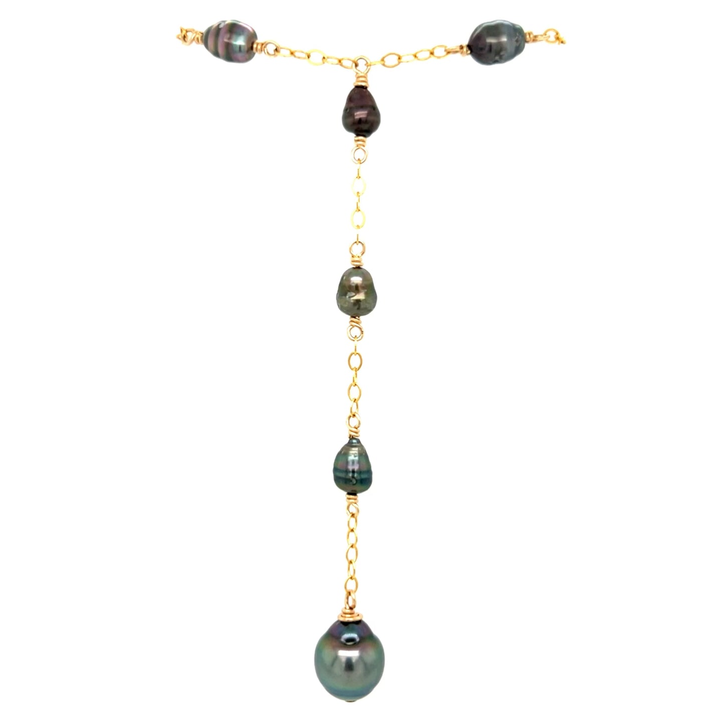 Tahitian Keshi Statement Lariat