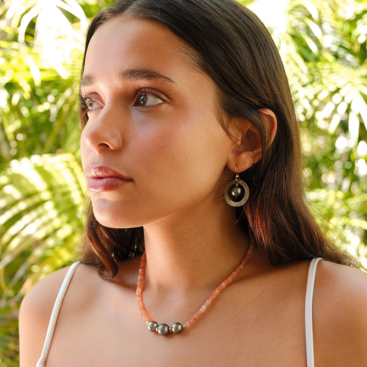 Sunstone Triple Tahitian Pearl Necklace - Kahakai Collections