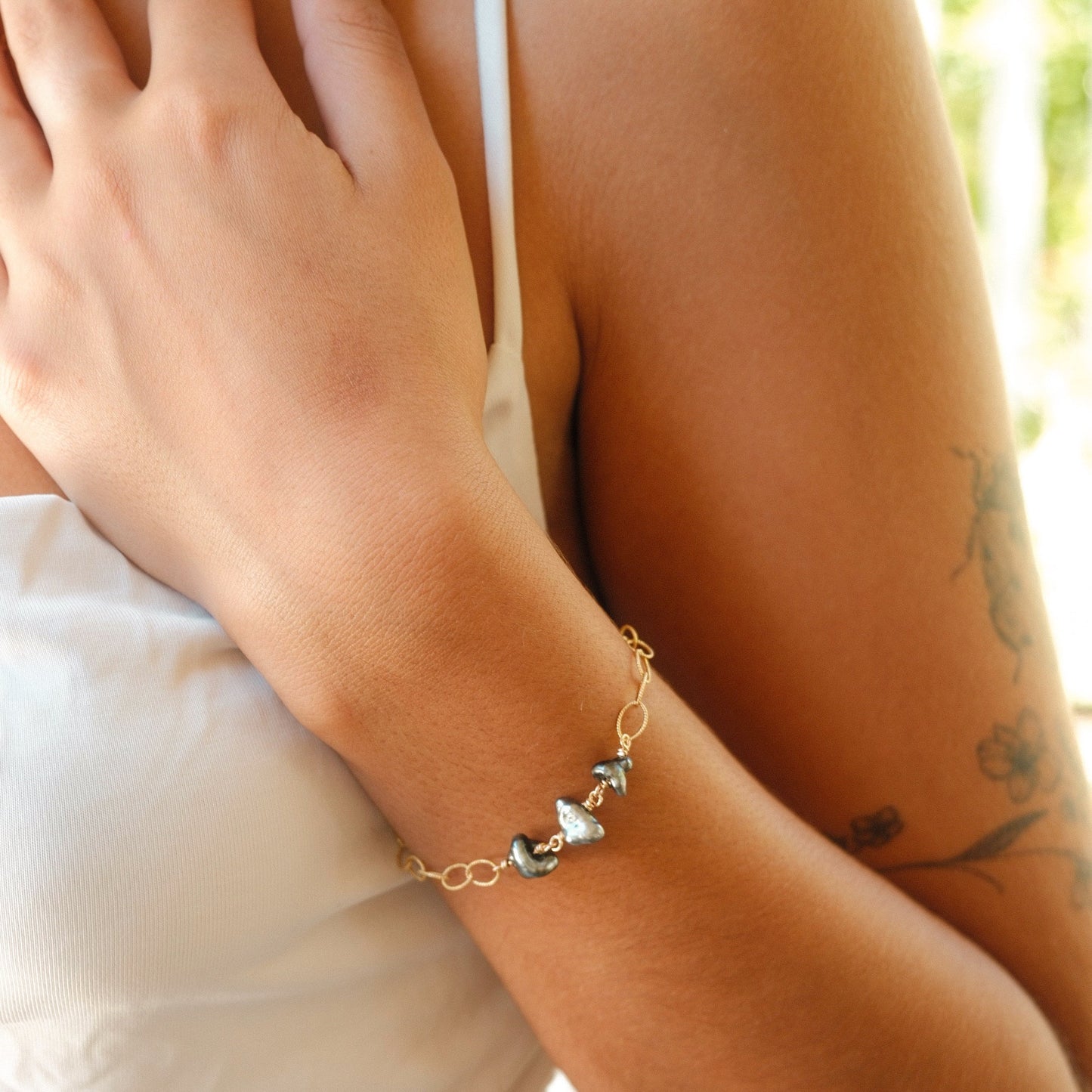 Tahitian Keshi Bracelet - Kahakai Collections