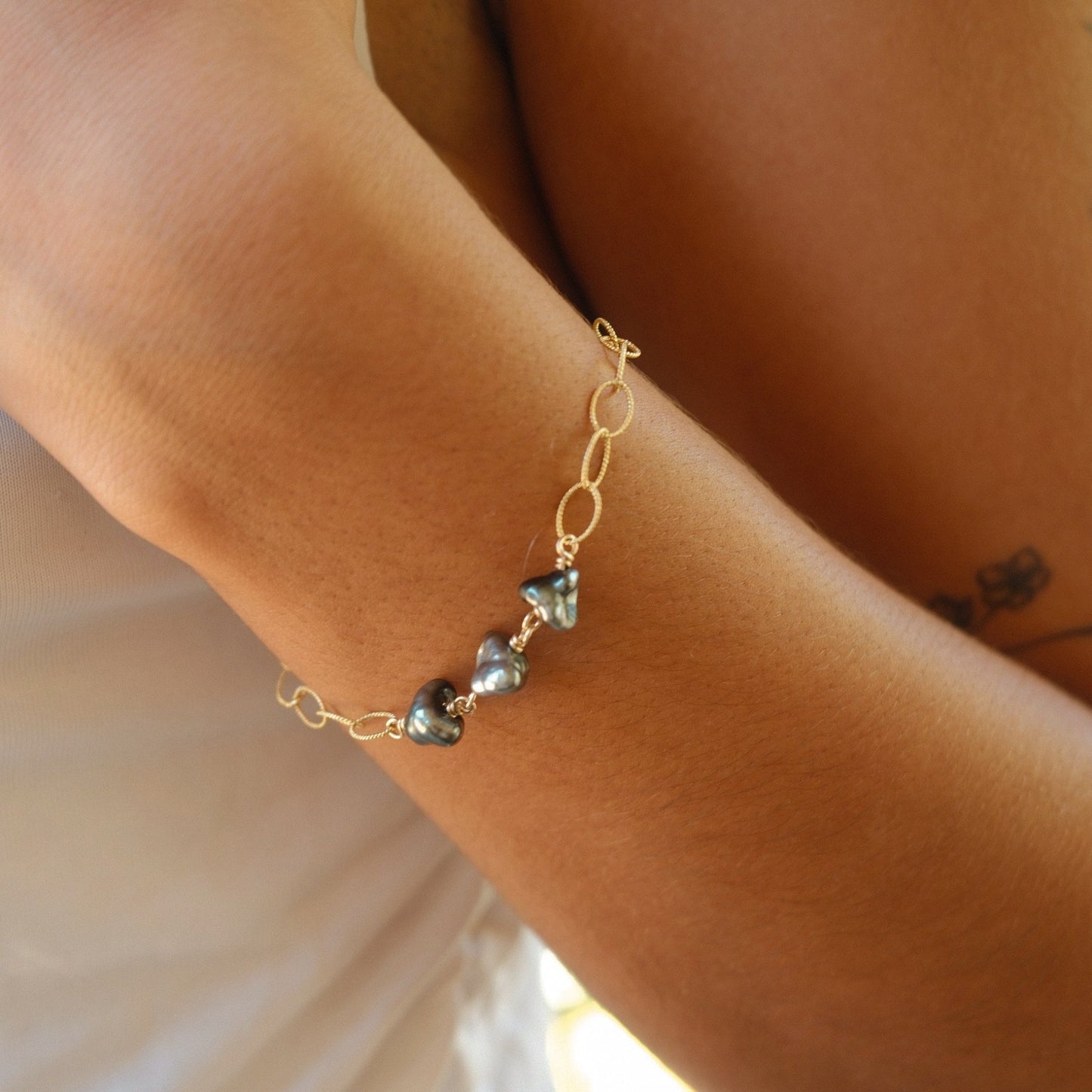 Tahitian Keshi Bracelet - Kahakai Collections