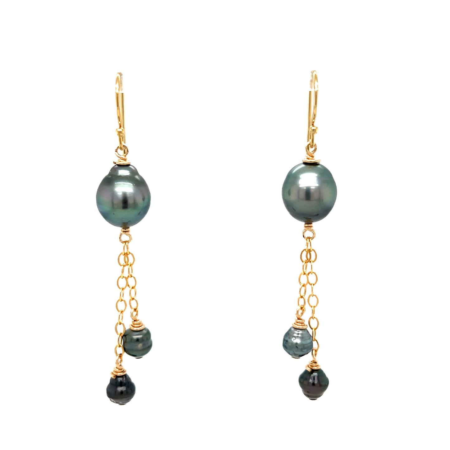 Tahitian Keshi Dangle Earrings - Kahakai Collections