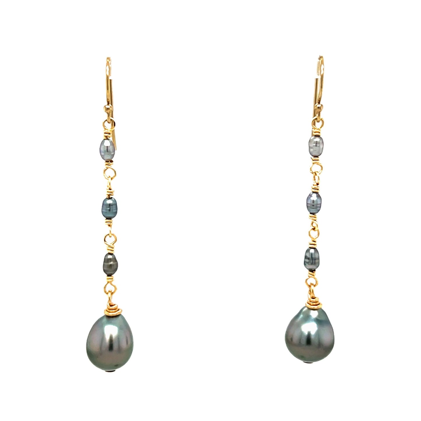 Tahitian Pearl & Keshi Earrings - Kahakai Collections