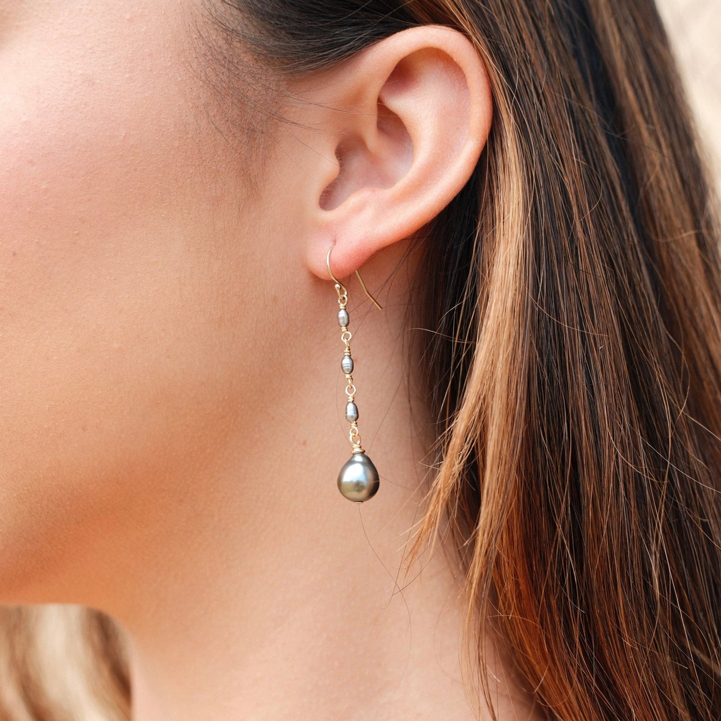 Tahitian Pearl & Keshi Earrings - Kahakai Collections