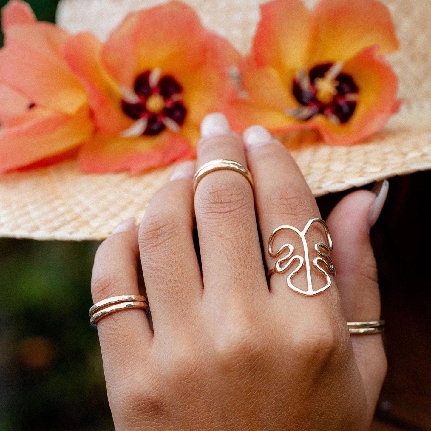 14K Gold Fill Monstera Ring - Kahakai Collections