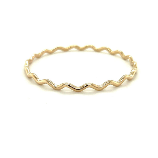 14K Gold Filled Wavy Bangle - Kahakai Collections