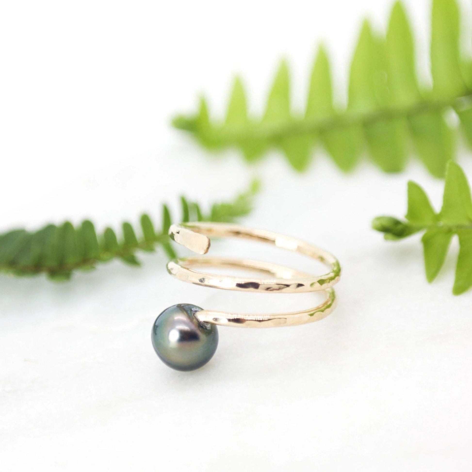 Nohea Tahitian Pearl Ring - Kahakai Collections