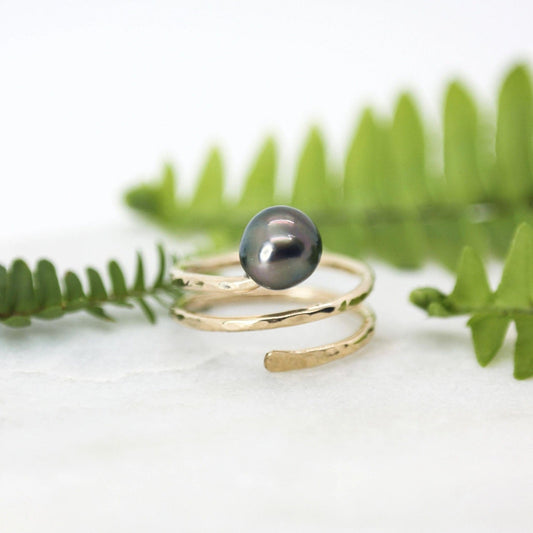Nohea Tahitian Pearl Ring - Kahakai Collections