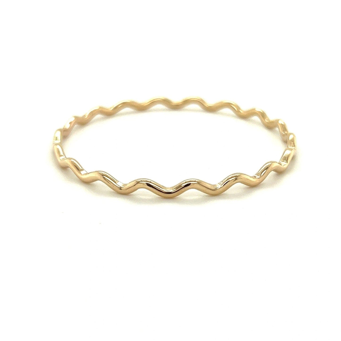 Wavy Bangle (Hammered Texture) - Kahakai Collections