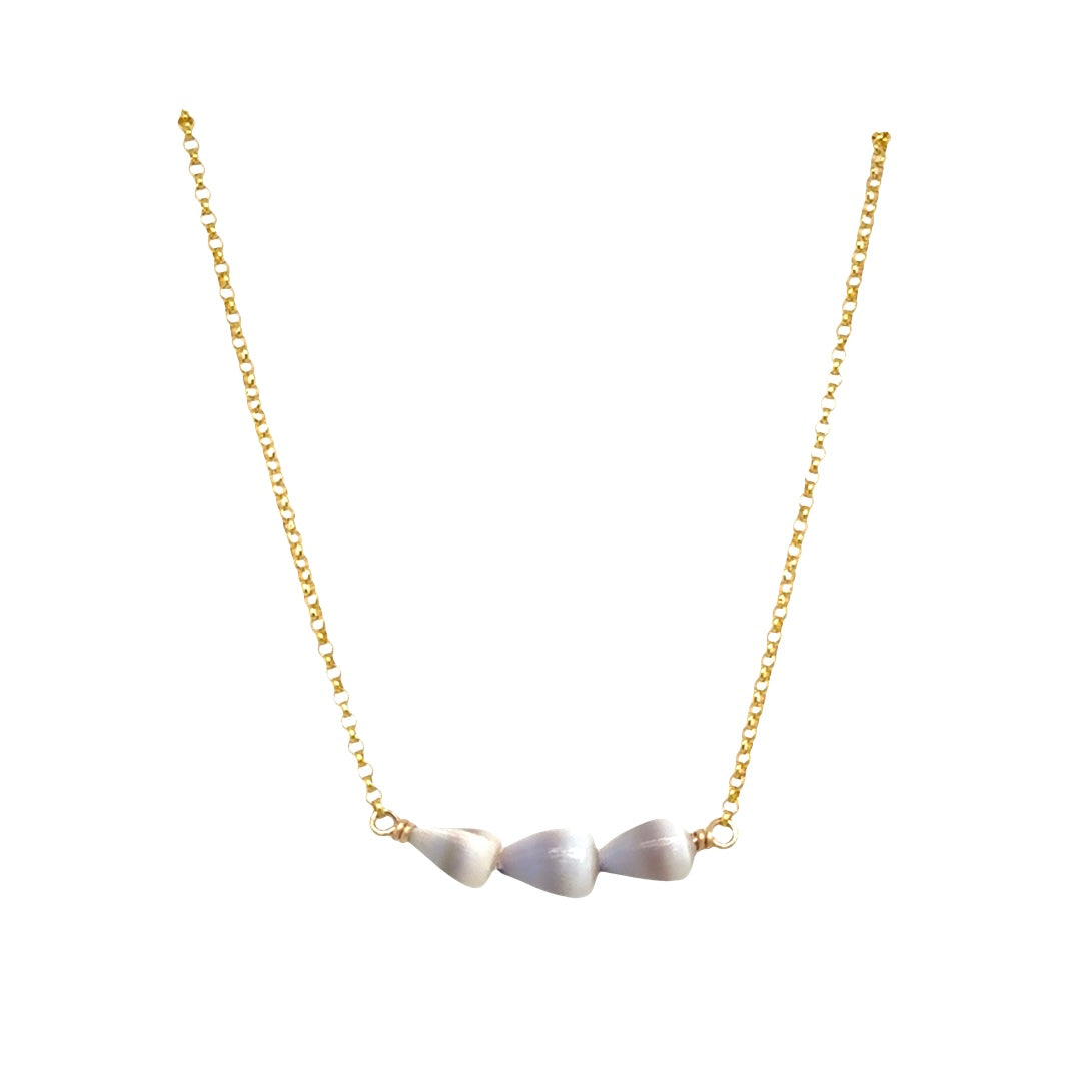 Mini Cone Shell Bar Necklace