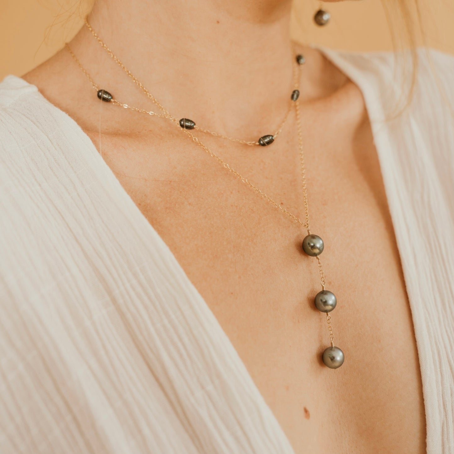 Tahitian Keshi Necklace