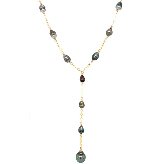 Tahitian Keshi Statement Lariat