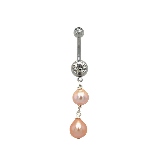 Pink Edison Double Dangle Piko Ring - Kahakai Collections