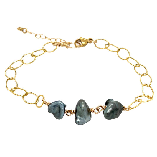 Tahitian Keshi Bracelet - Kahakai Collections