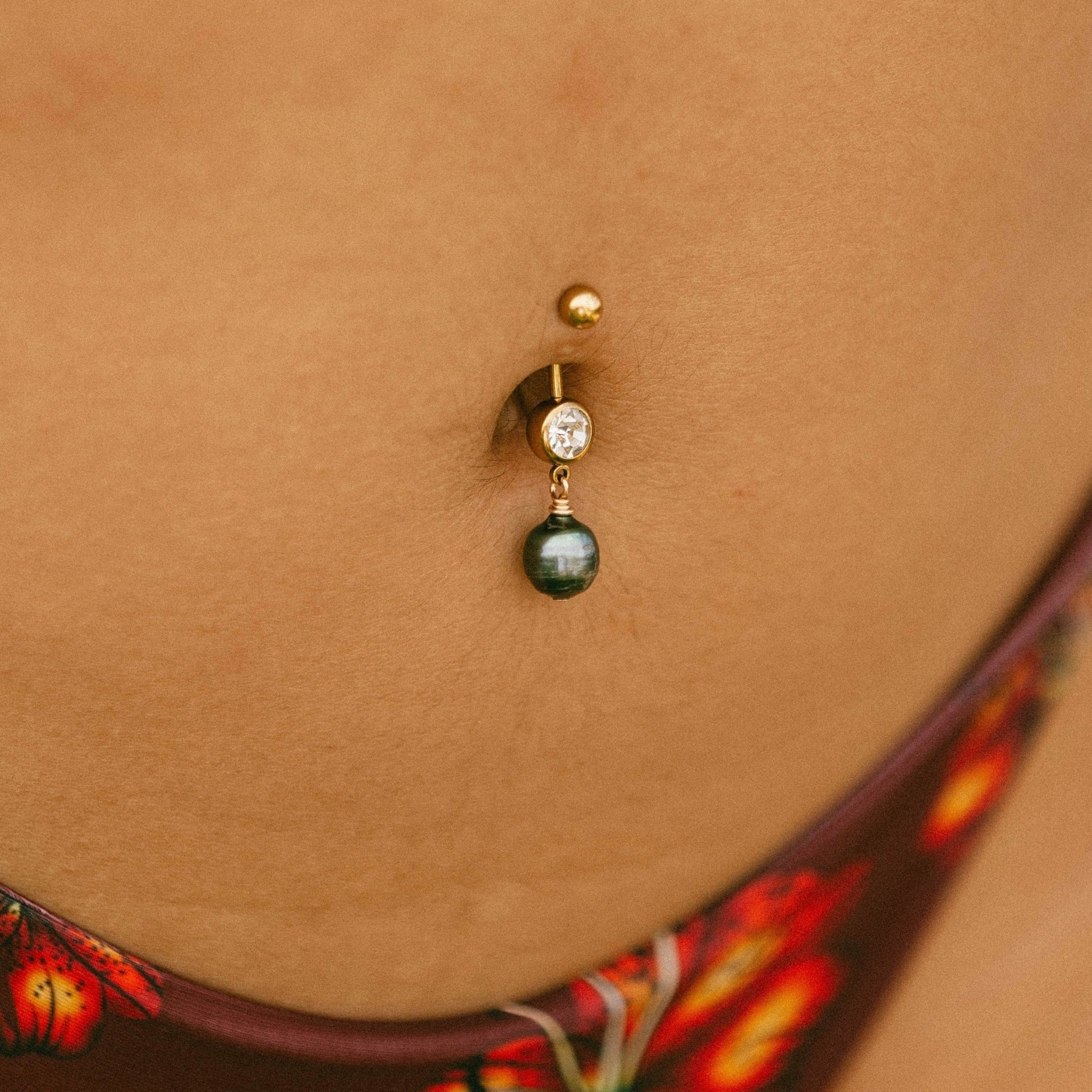 Tahitian Pearl Dangle Piko Ring - Kahakai Collections