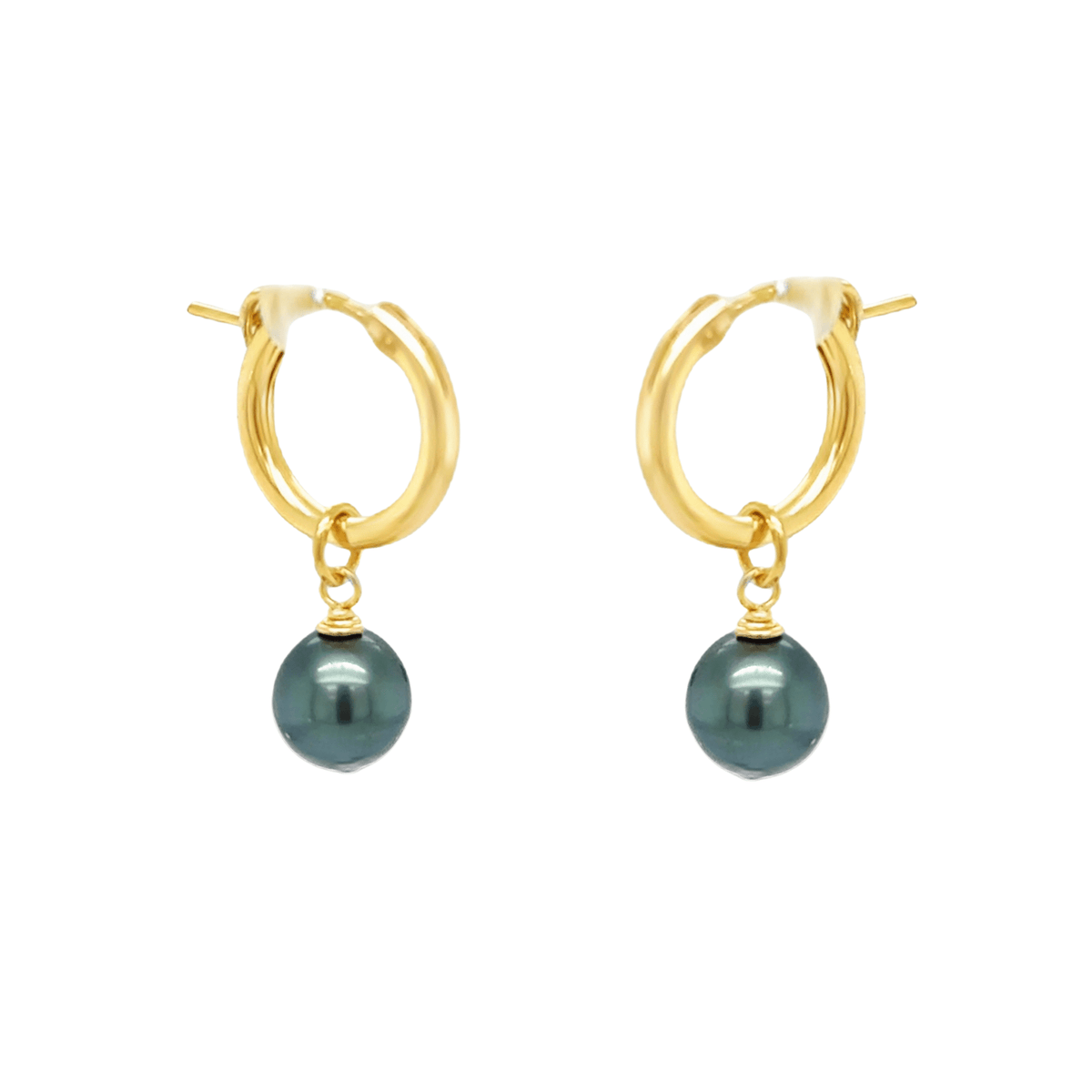 Tahitian Pearl Huggies - Kahakai Collections