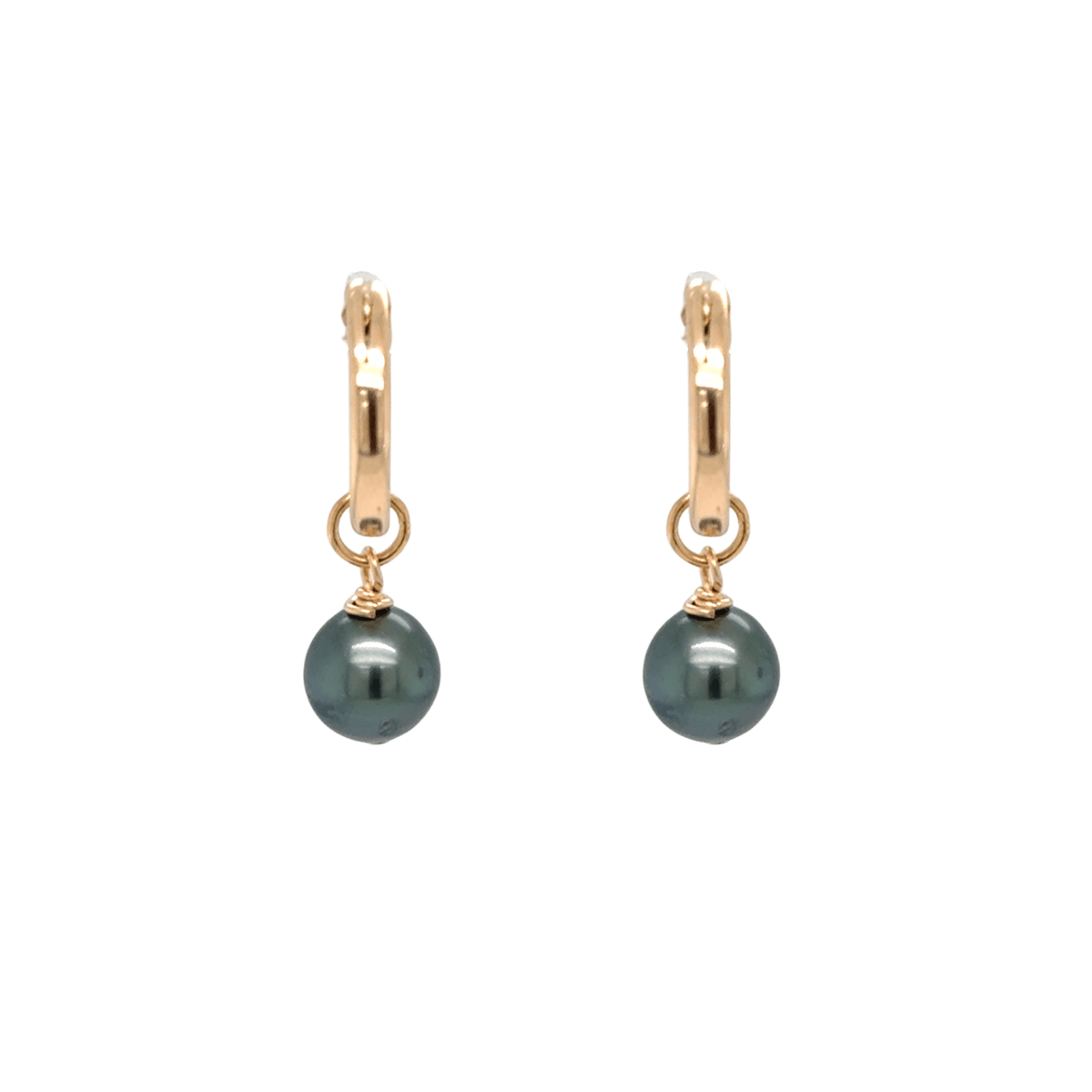 Tahitian Pearl Huggies - Kahakai Collections