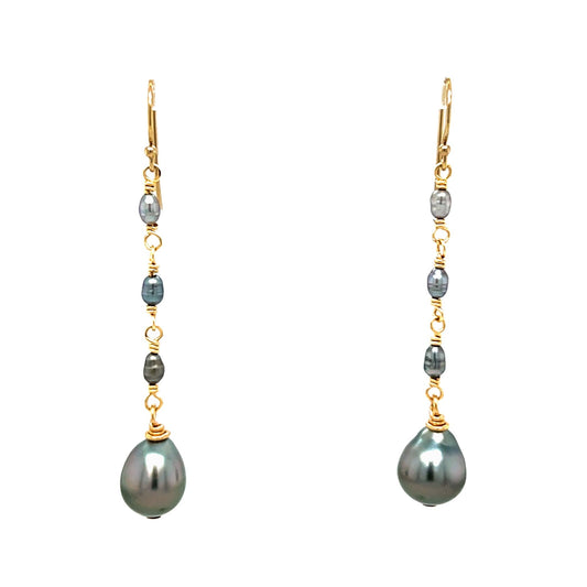 Tahitian Pearl & Keshi Earrings - Kahakai Collections