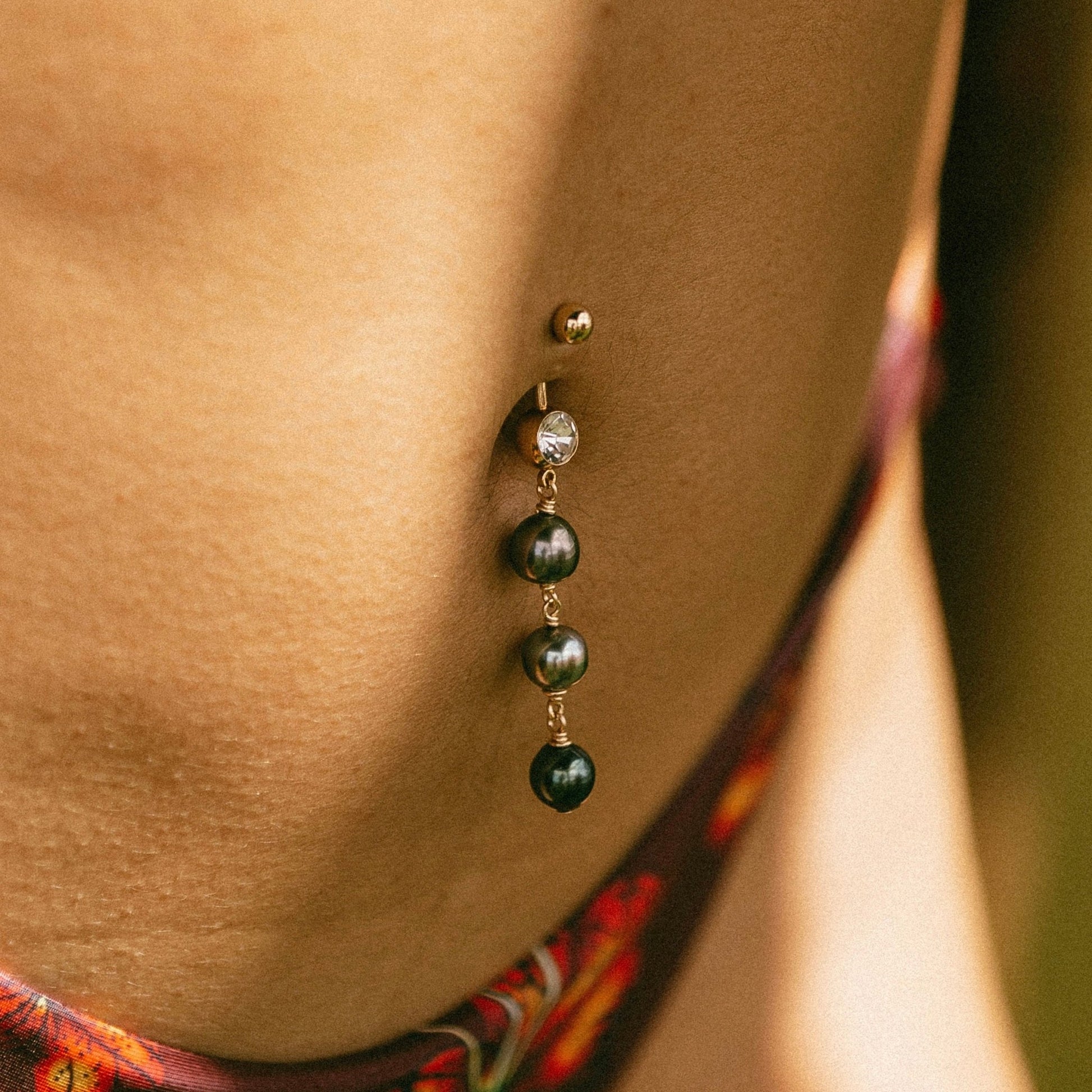 Tahitian Pearl Triple Dangle Piko Ring - Kahakai Collections