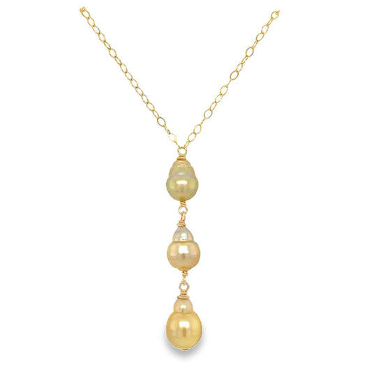 Triple South Sea Lariat - Kahakai Collections