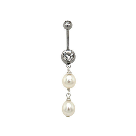 White Edison Double Dangle Piko Ring - Kahakai Collections