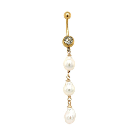 White Edison Triple Dangle Piko Ring - Kahakai Collections