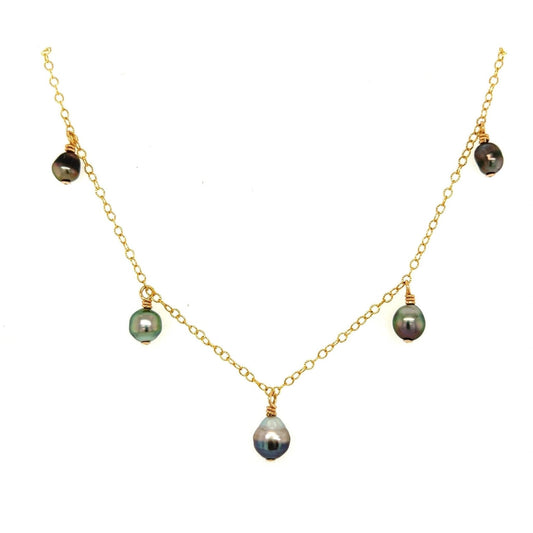 Tahitian Keshi Bora Bora Necklace - Kahakai Collections