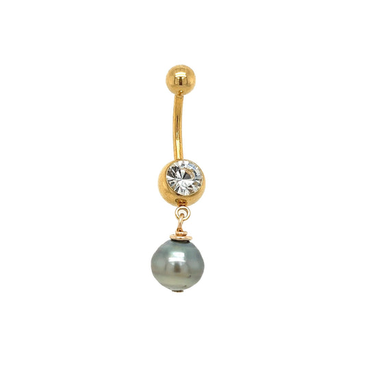 Tahitian Pearl Dangle Piko Ring - Kahakai Collections